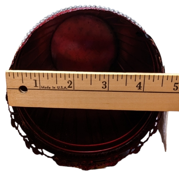 Debi Lilly Bright Rich Red Metallic Royal Jewelled Metal Vase - Picture 7 of 7